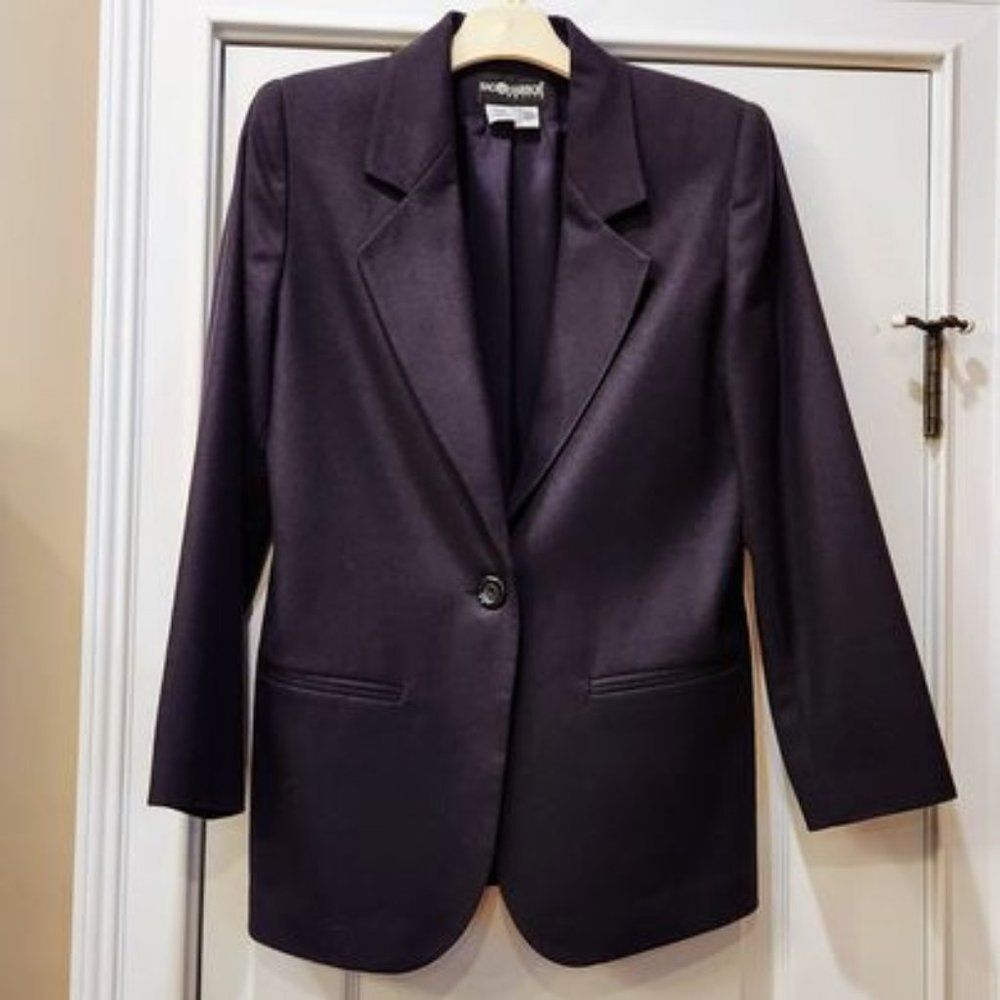 NWOT Wool Lined Navy Blazer 6P
